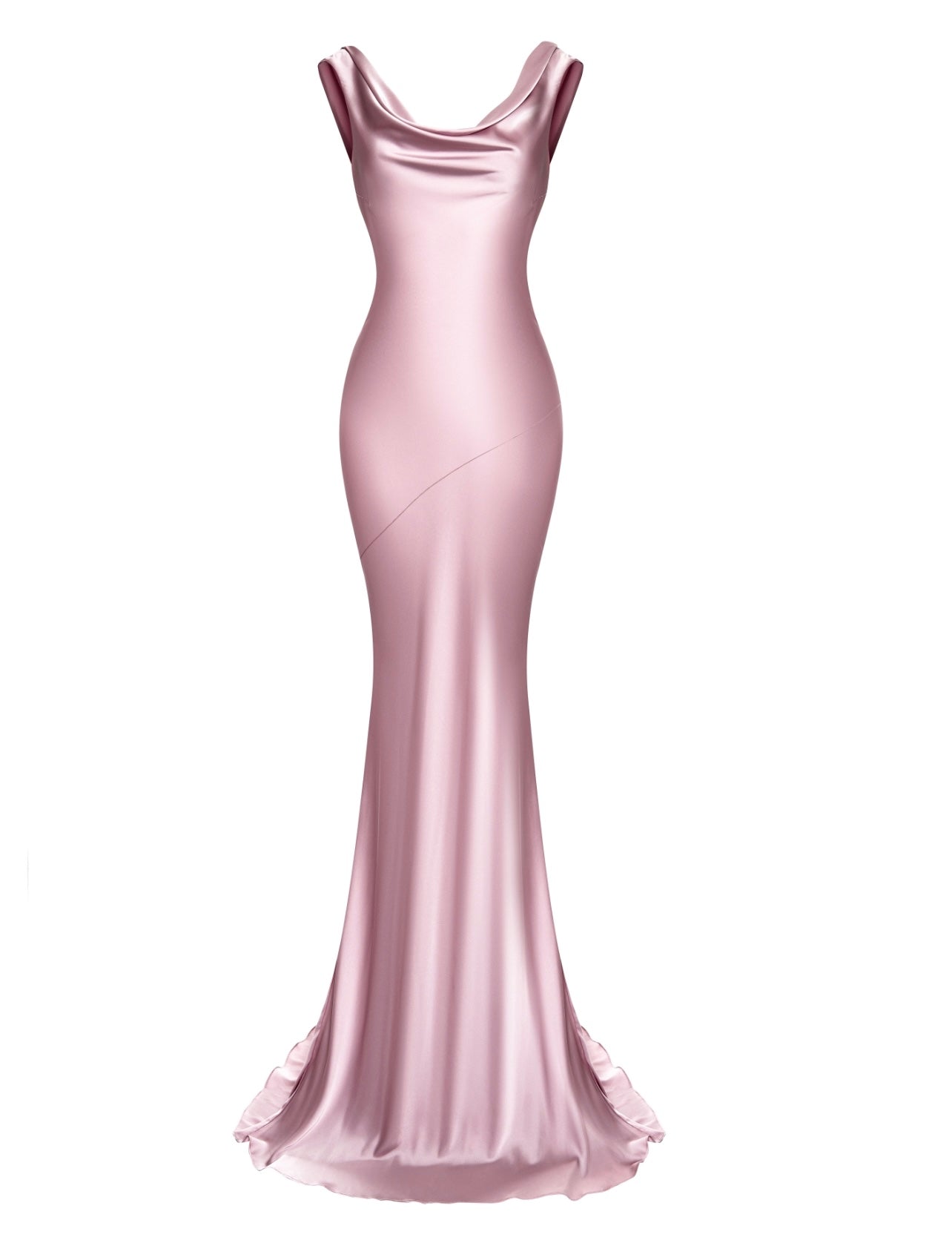 AMENO Dahila silk dress in powder pink