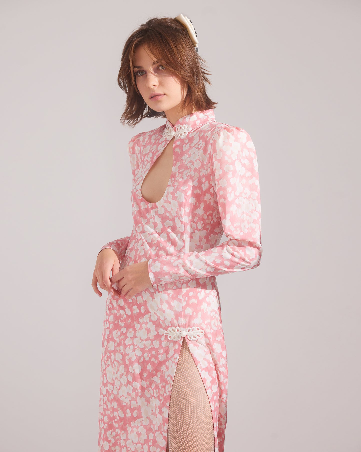 Juliet D’Or Merlyn midi dress with a side split