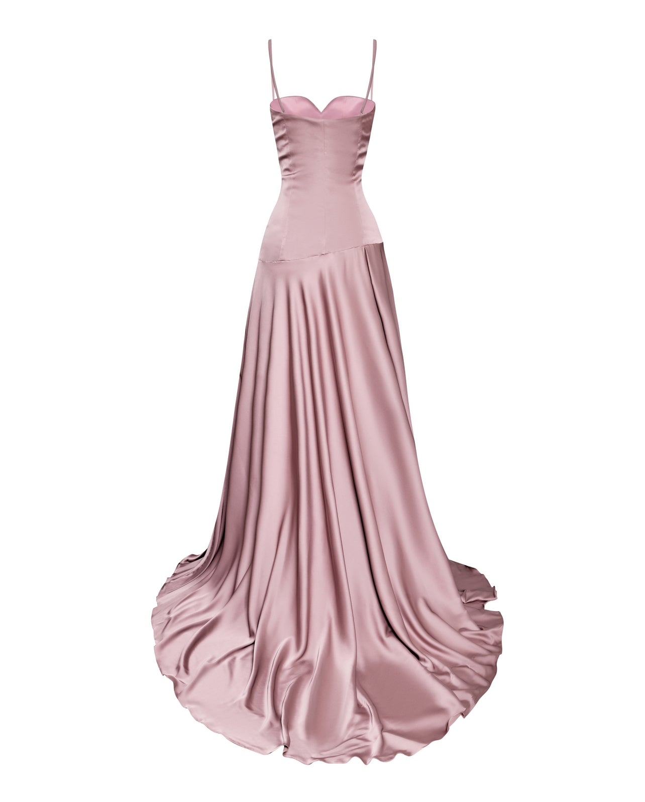 AMENO Adele silk dress in powder pink