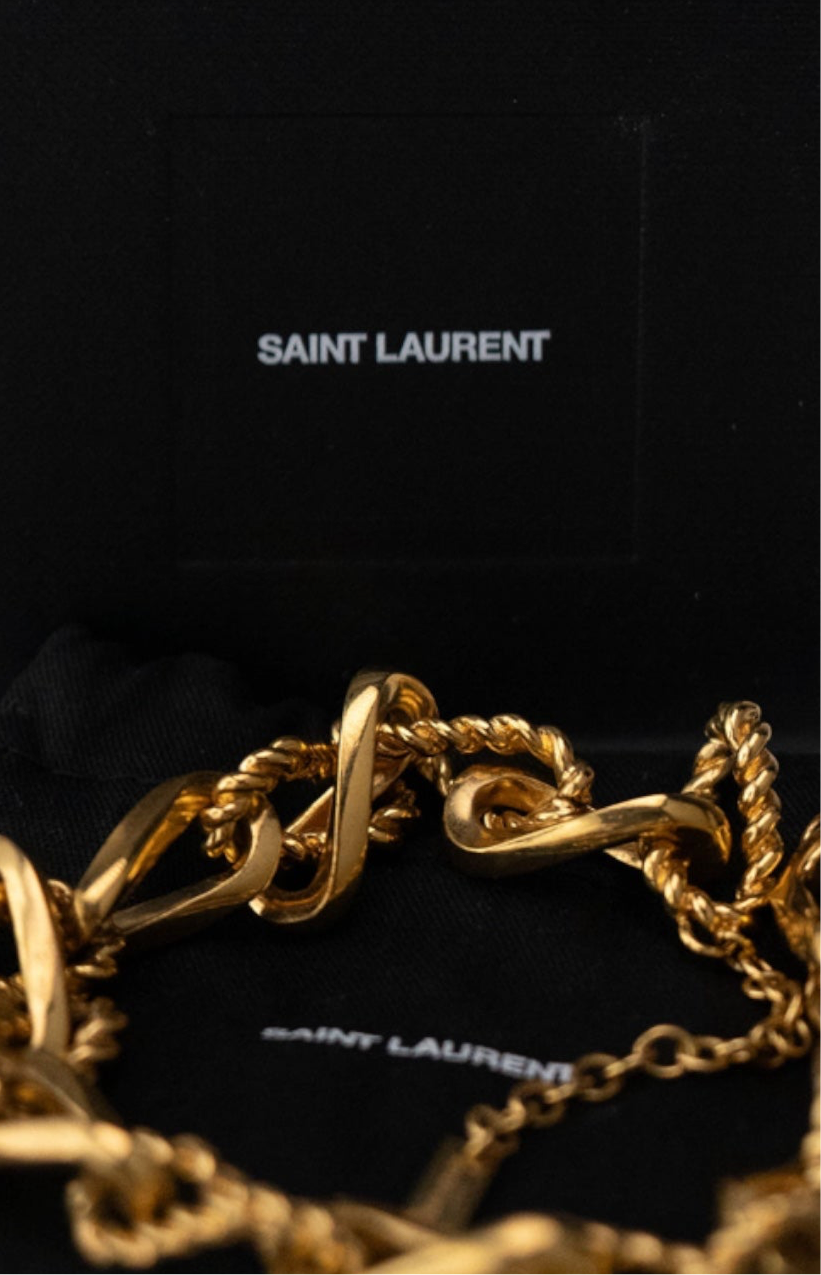 SAINT LAURENT chain choker necklace