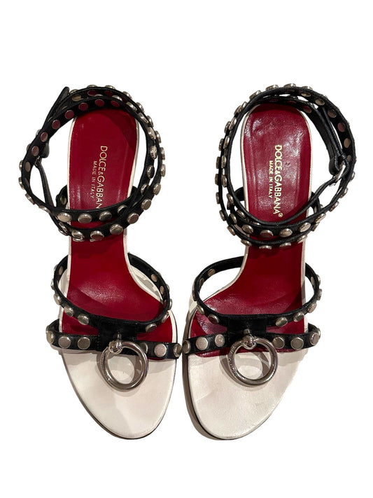 DOLCE and GABBANA leather strap high heel sandals