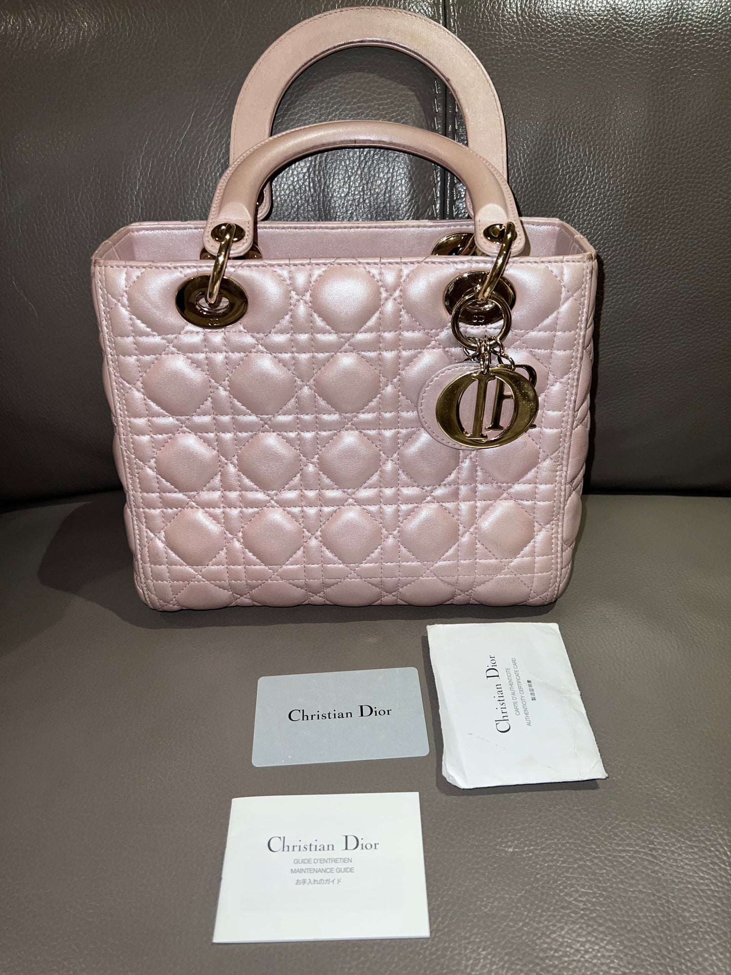 CHRISTIAN DIOR                            medium Cannage Lady two-way handbag