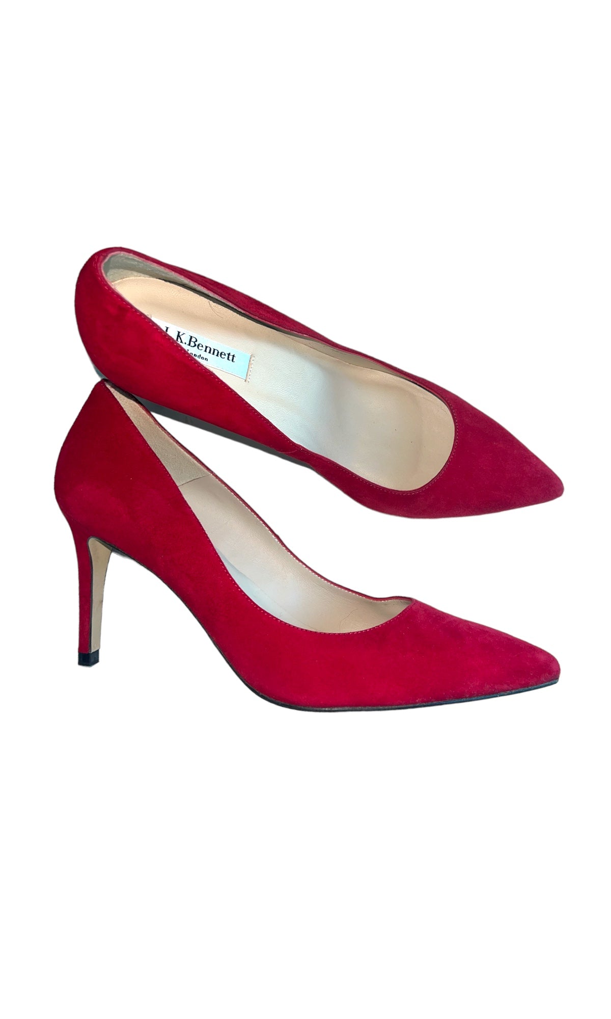 L.K. Bennett high suede heels