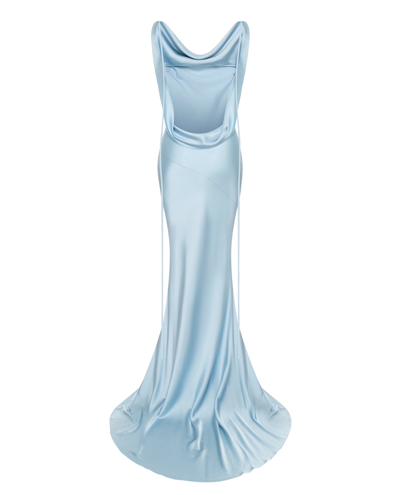 AMENO  Dahila silk dress in pale blue