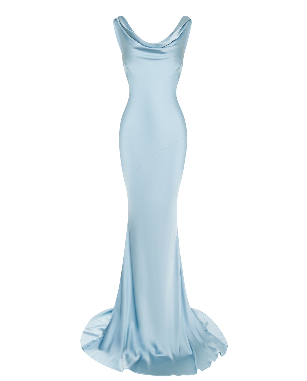 AMENO  Dahila silk dress in pale blue