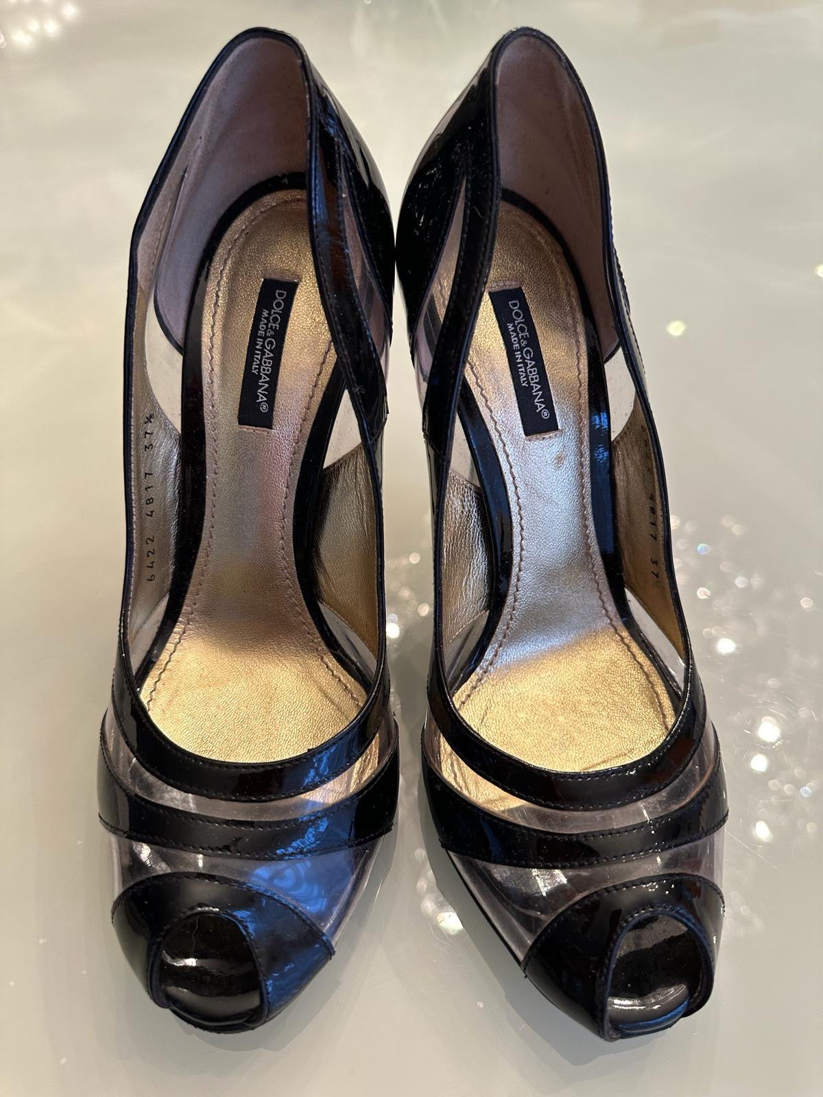 DOLCE and GABBANA patent leather heels