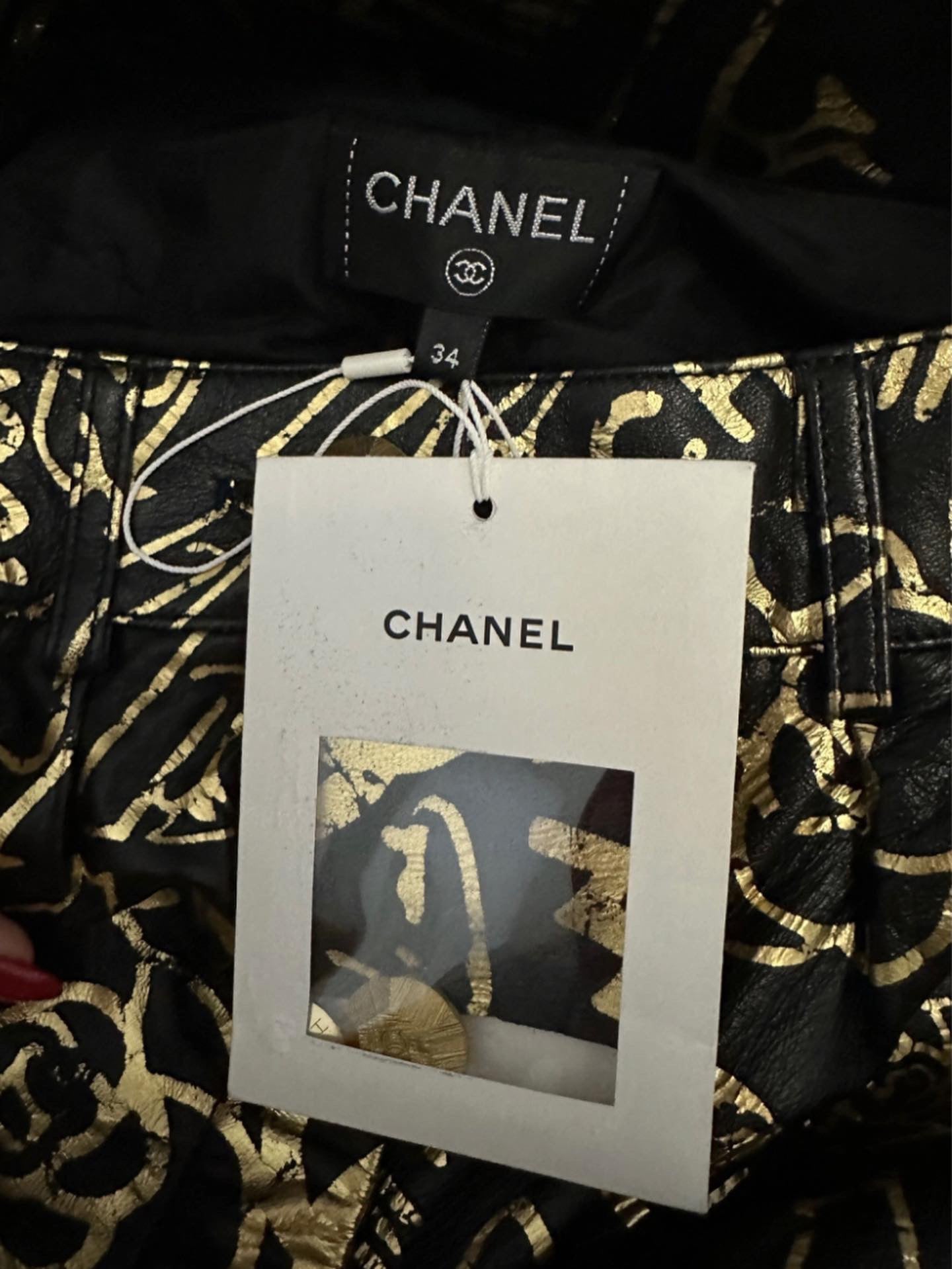 CHANEL leather pants