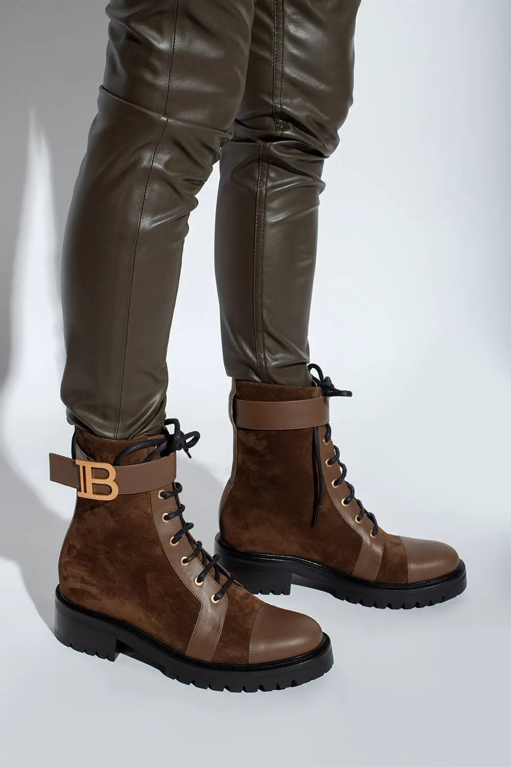 BALMAIN suede boots